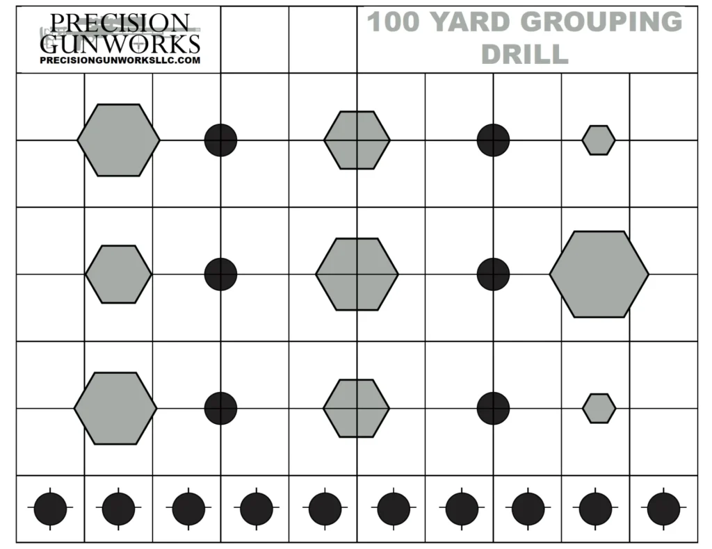 A well laid out target with multiple aiming points.