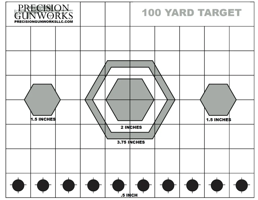 A 100- yard target used to sight in your rifle.