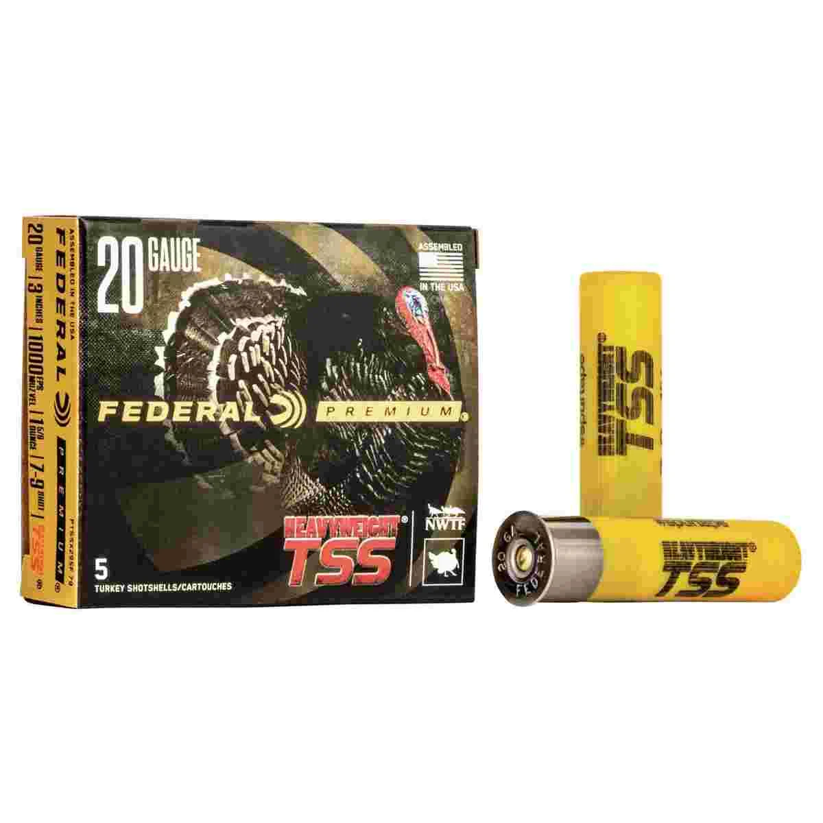Federal Heavyweight TSS Shotshells 20ga 3" 1-5/8 oz #79 1000 fps 5/rd