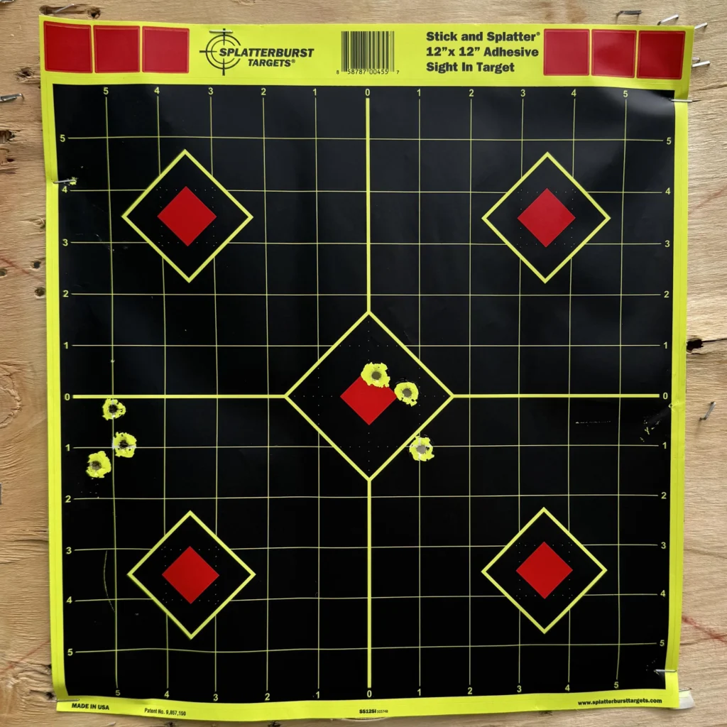 A target that has been shot at